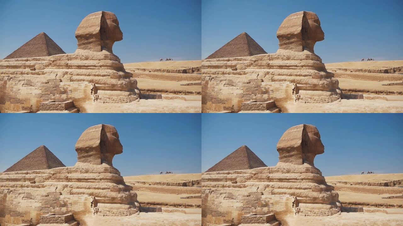 埃及狮身人面像和Cheops金字塔的传奇雕像