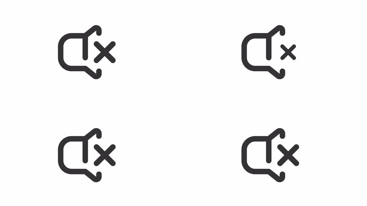 动画声音关闭模式线ui图标