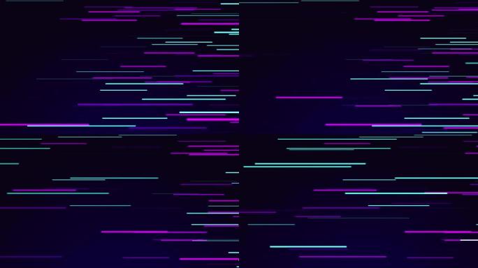 抽象霓虹灯七彩光形状跟踪速度动画4k无缝环路隧道。Vjs循环背景、投影、夜总会、周五晚上派对、发光二