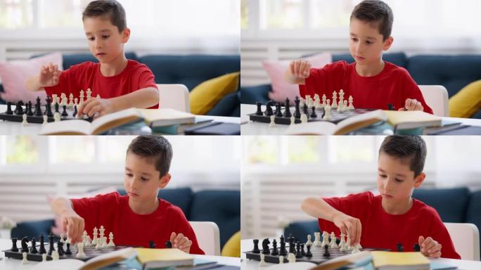 小学生在家下棋，提高记忆力，记住组合