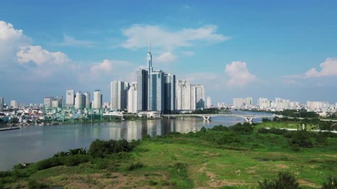 越南胡志明市西贡的现代市容