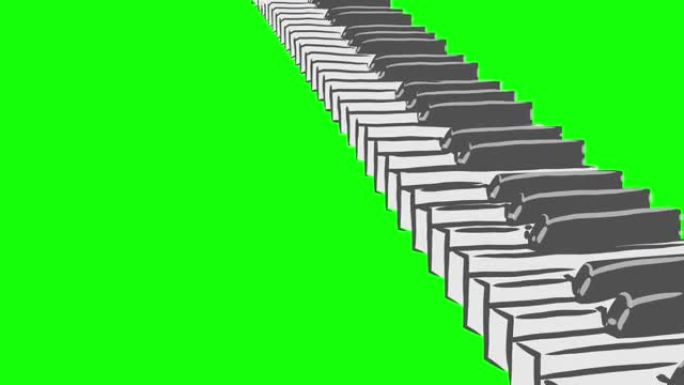 钢琴楼梯循环动漫风格图案E