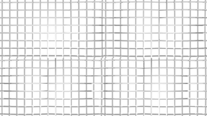 抽象白色3d块或立方体运动背景。