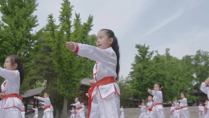 【4K】小学生练武术 国学武术表演