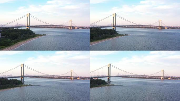 纽约维拉萨诺大桥的鸟瞰图