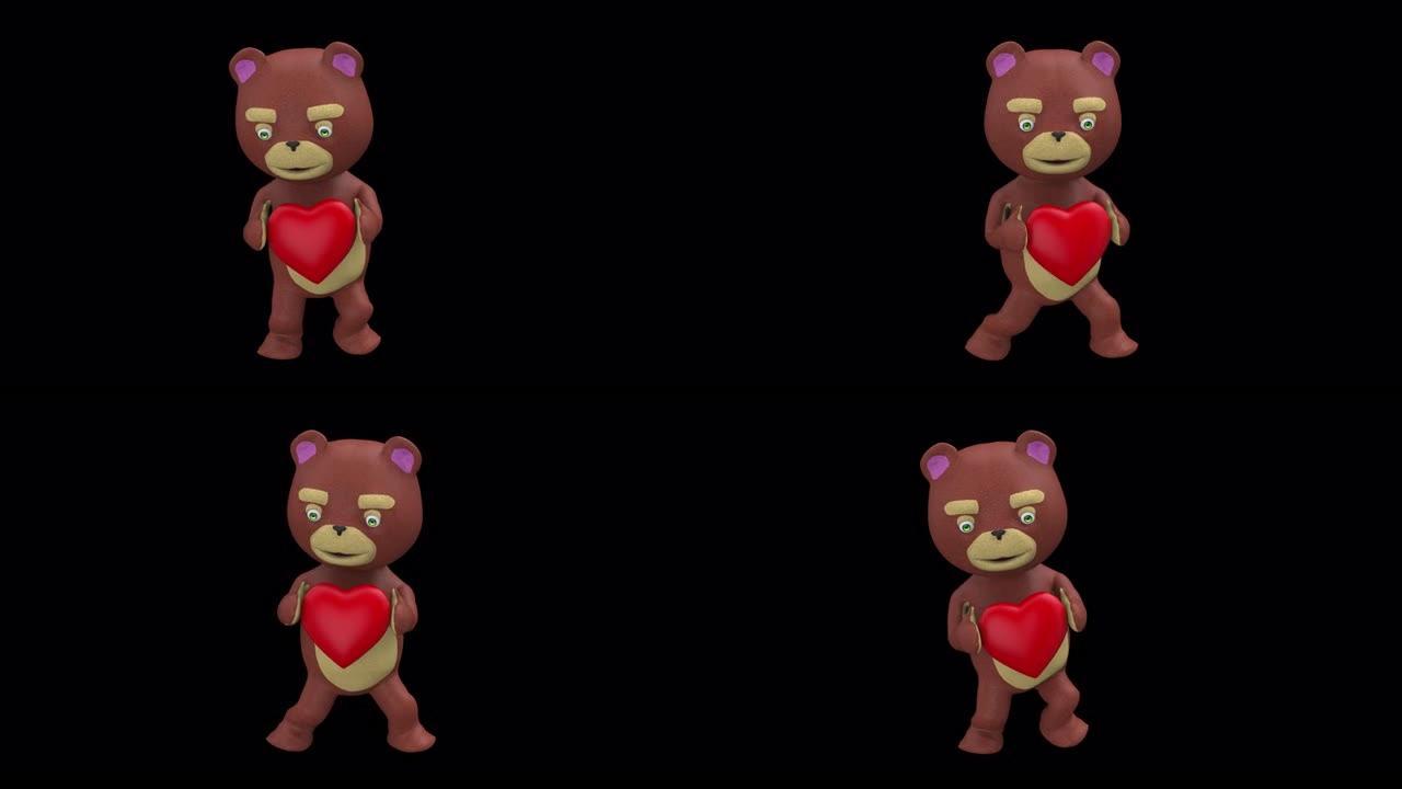 泰迪熊与心脏环共舞