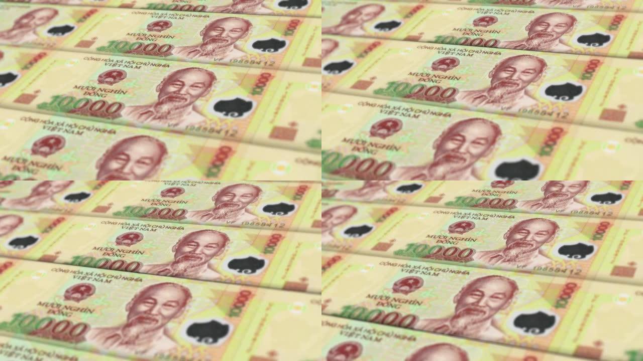 越南盾货币印刷机无缝循环股票视频