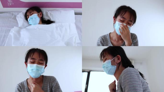 妇女感冒咳嗽，呼吸困难