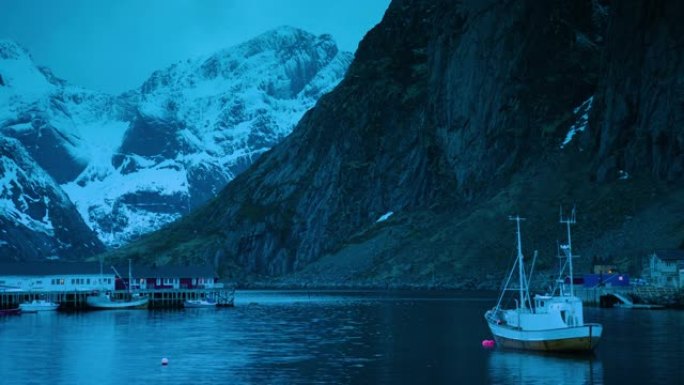 罗弗滕汉诺伊的一艘渔船的电影拍摄