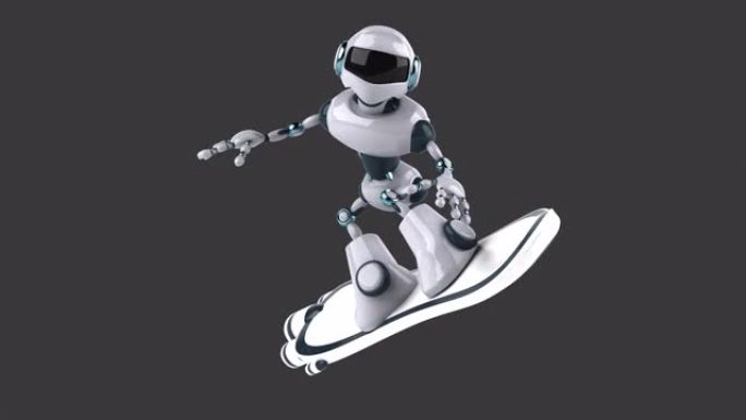 趣味3D机器人冲浪 (带阿尔法频道)