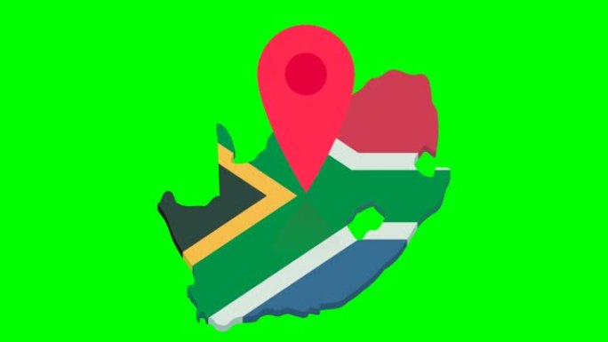 南非的绿色背景位置 (平面设计中的环路)