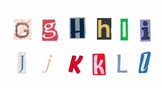 字母字母用阿尔法面具剪裁拼贴