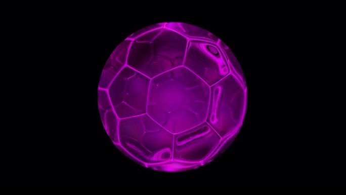 玻璃足球4k循环透明素材抠像通道3d立体