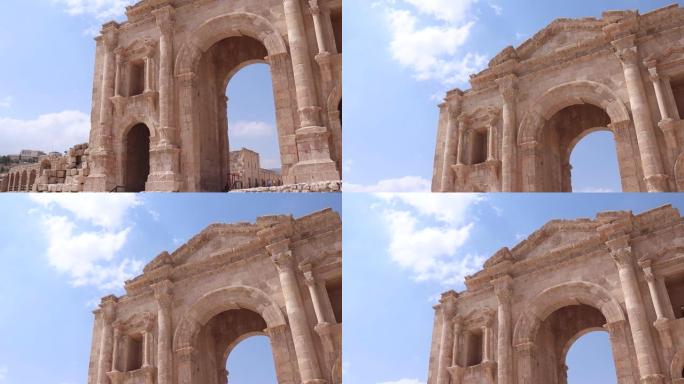 哈德良拱门是约旦杰拉什的古罗马建筑
