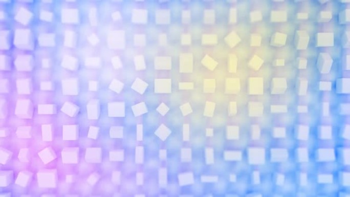 嫩紫色3D盒子洗牌-抽象几何bg-循环视频