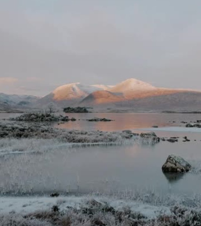 苏格兰高地冬季的景色