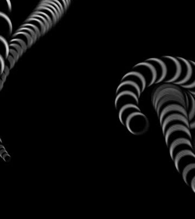 垂直视频动画-黑底章鱼触角的设计