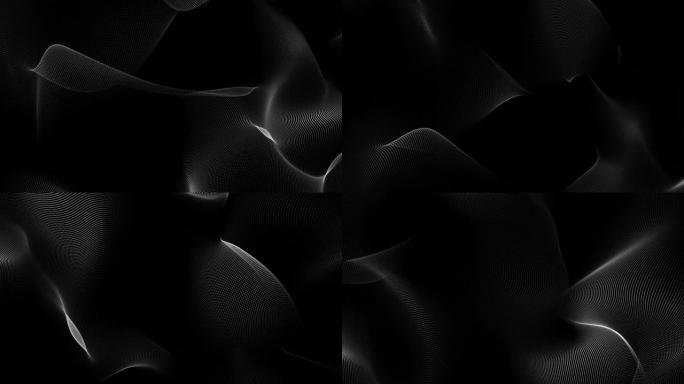 黑白trap码形成波浪背景。创意数字波浪纹理。