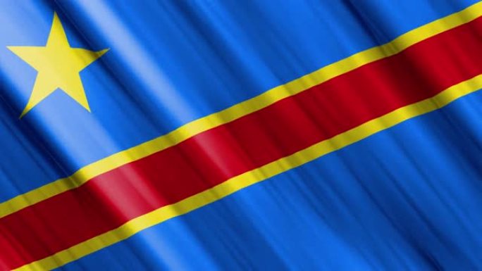 刚果共和国官方挥舞国旗，独立日概念，4K