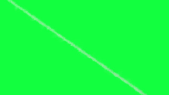 绿屏背景的坠落陨星运动图形。