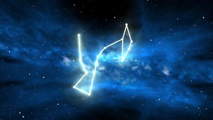 双鱼座星座背景在夜空