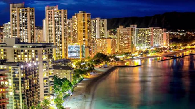 夏威夷檀香山国外风光视频素材风景地标