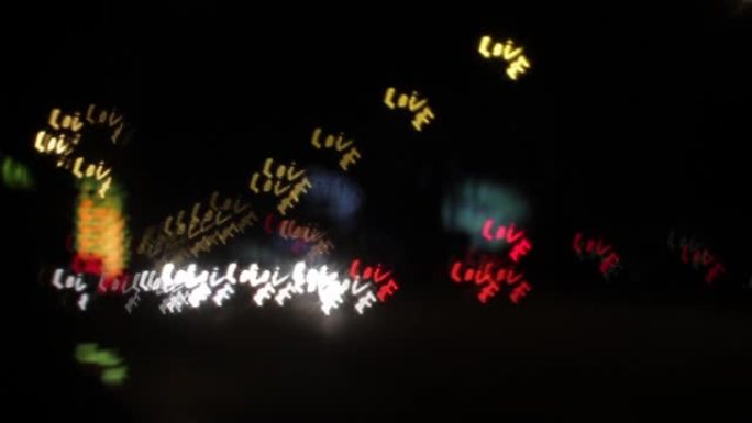 夜间拍摄的城市交通和停车灯