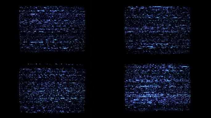 白噪声旧电视屏幕静态条纹纹理波浪线纹理垃圾图案模拟视频背景无信号干扰录像机复古毛刺失真电视环路60f