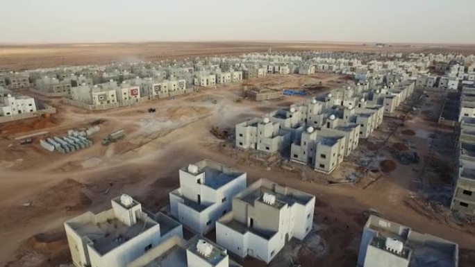 沙特阿拉伯建筑中房屋开发的鸟瞰图