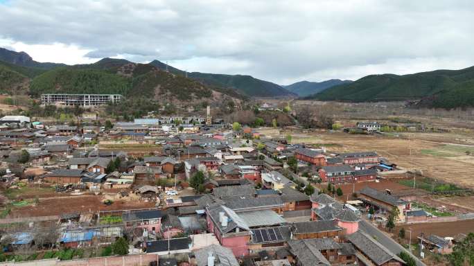 航拍四川泸沽湖风光