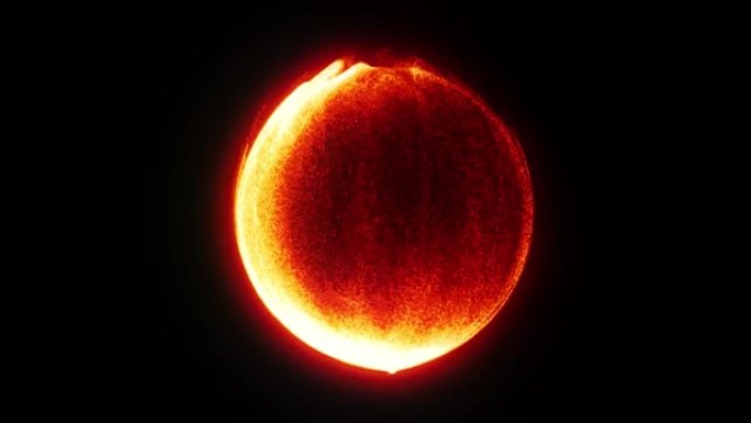 超新星恒星诞生的3D动画亮粒子形成闪亮的球体