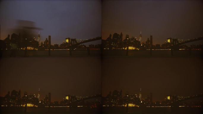 纽约市景观: 夜晚时光倒流