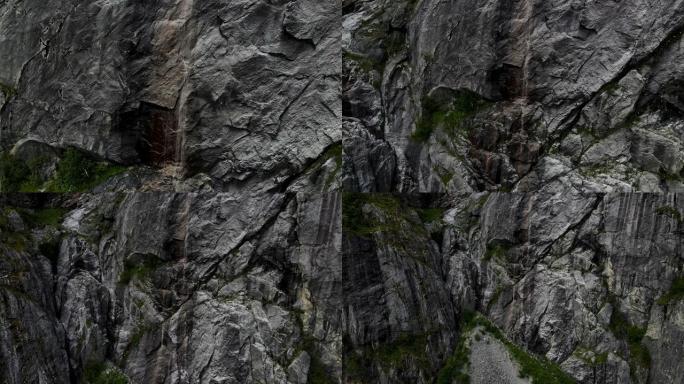 挪威Hardanger从岩石中流出的水的美丽景色