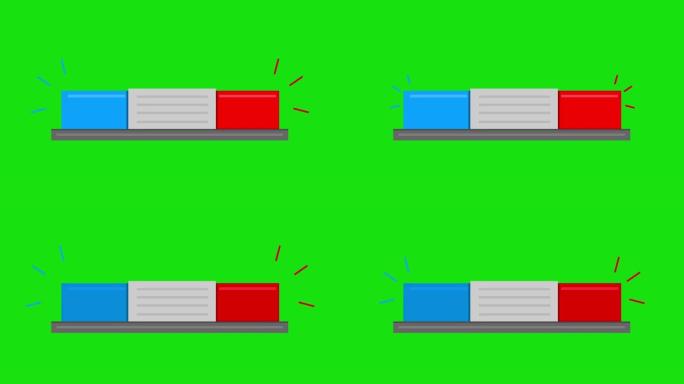 动画警报器报警车辆警察