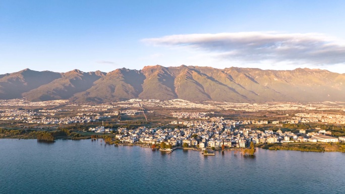 大理洱海和苍山日出延时