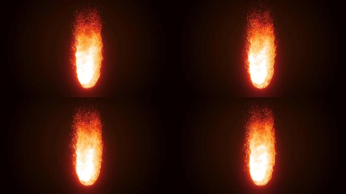 抽象的橙色火焰，篝火在黑暗的背景上闪耀着明亮的火焰。摘要背景。高质量4k视频，运动设计