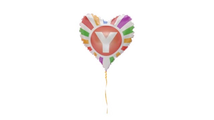 带字母Y的氦气球