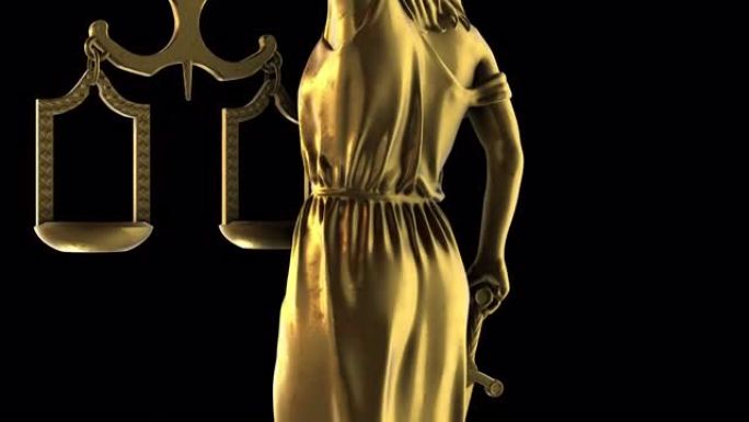 正义女神-希腊女神堤克-旋转从底部到顶部