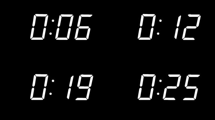 电子记分牌上的数字倒计时。