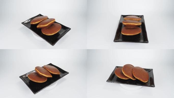 叠放的dorayaki日本传统糖果