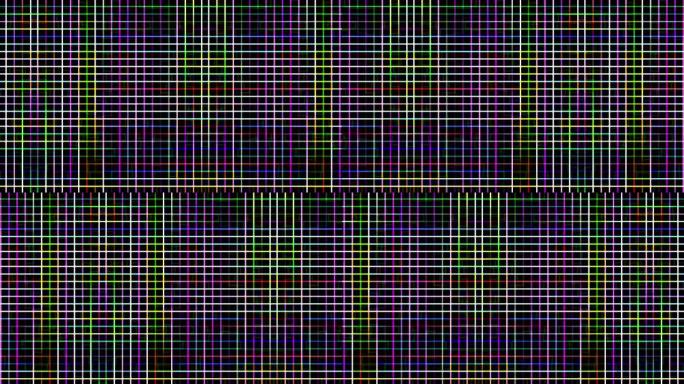 多色交叉线网格图案