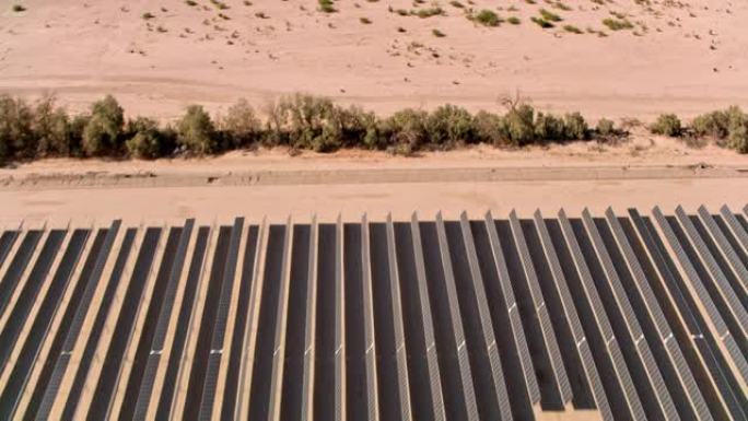 加利福尼亚州棕榈泉附近沙漠中的空中太阳能农场
