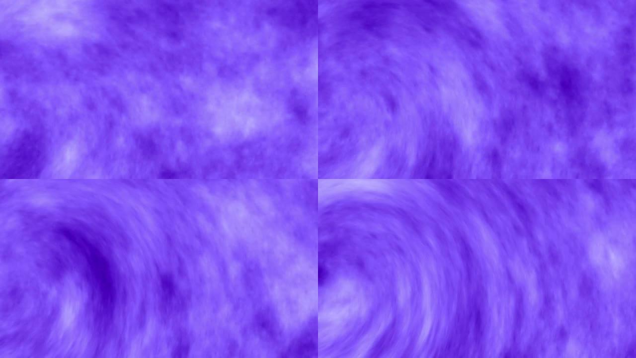 抽象云涡旋动画背景。紫色动画背景。