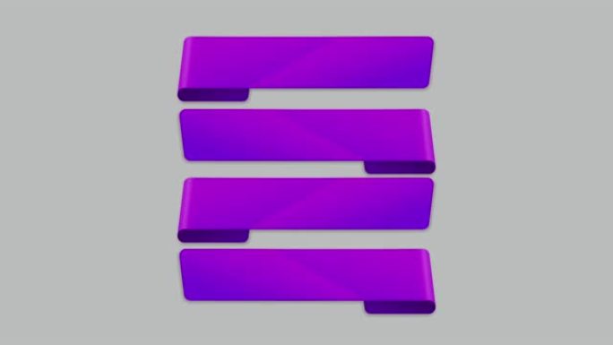 动画紫色4步信息图表时间轴与灰色背景。