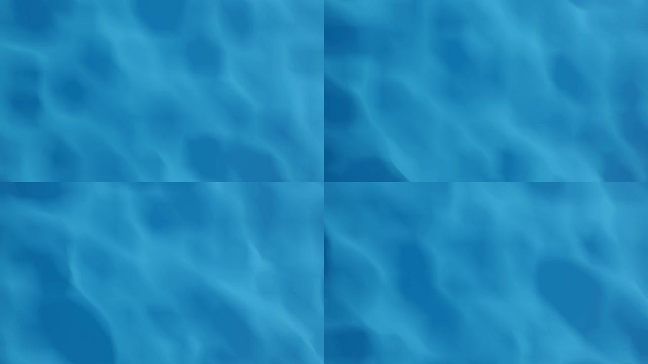 蓝色海洋水色背景，移动水运动图形