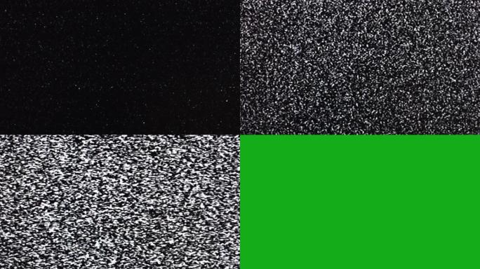故障噪声静态电视VFX包。视觉视频效果条纹背景，电视屏幕噪音故障效果。