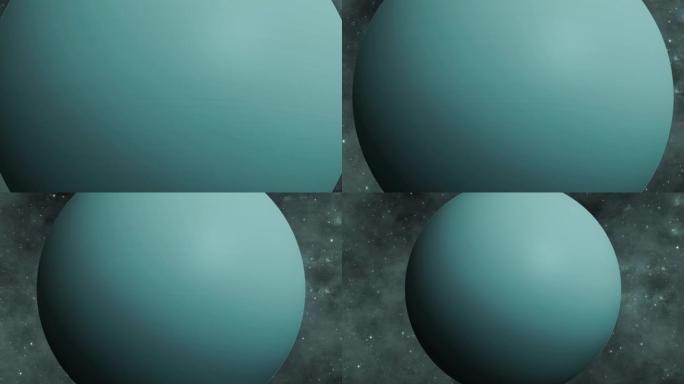 3d天王星行星缩小视野星系