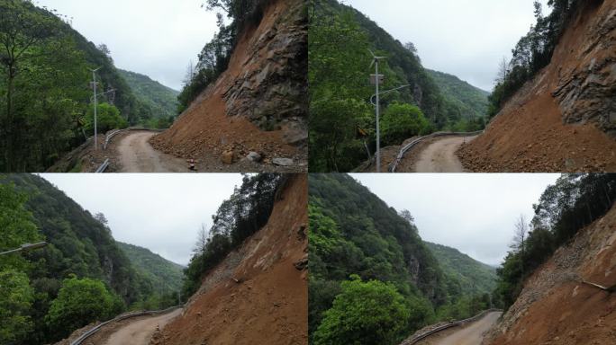 山区道路   贫困山区   山体滑坡