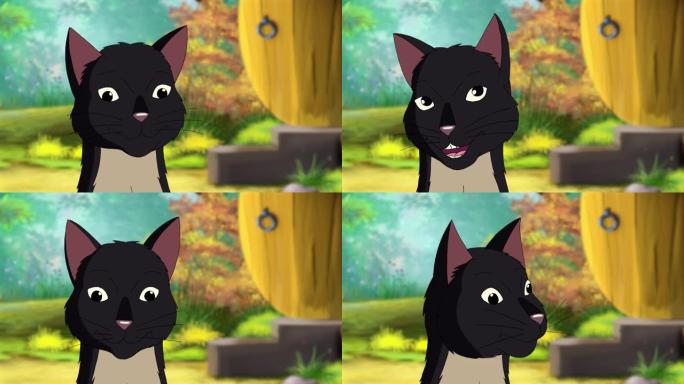 黑猫喵特写高清动画