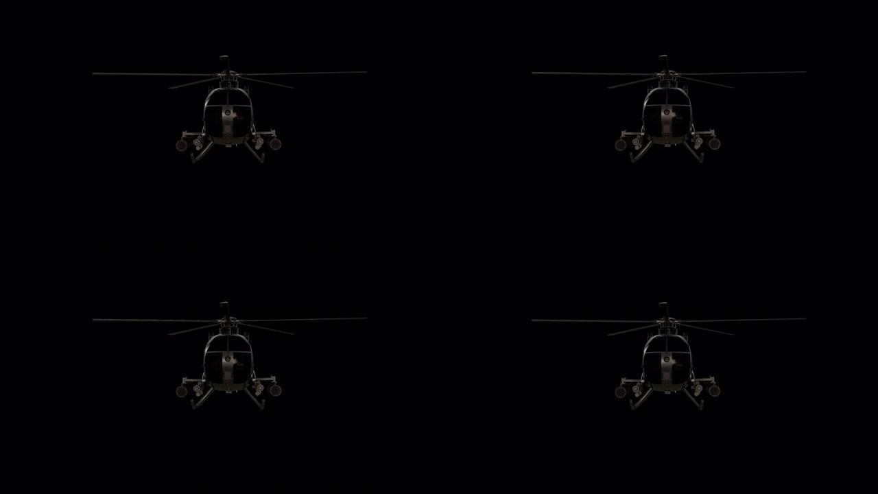 直升机攻击的3d动画